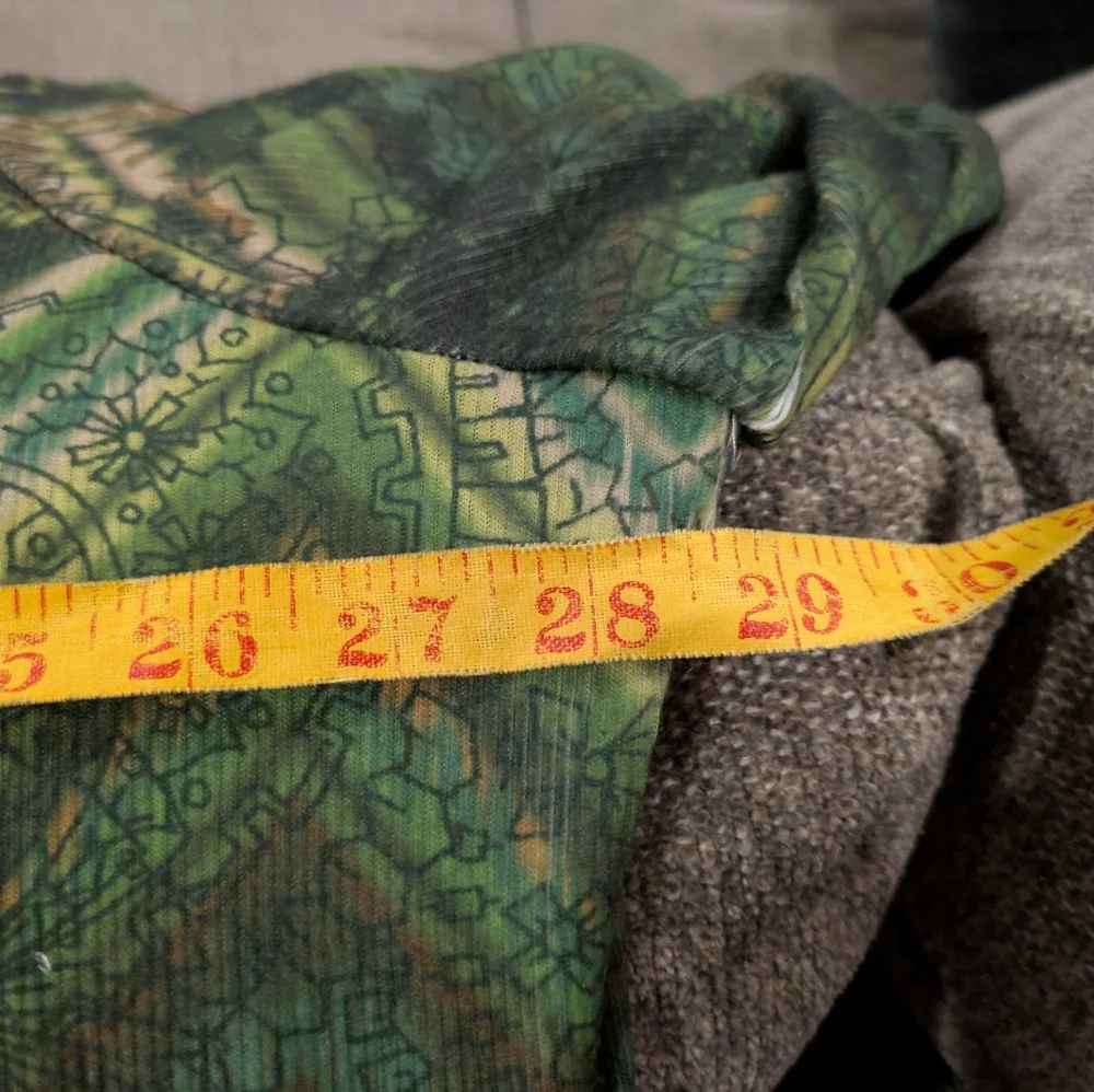 Jane Ashley Green Patterned Women's Top, size 3X - Picture 7 of 9